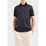 Emporio Armani Jakarlı Pamuk Düğmeli Polo Yaka T Shirt Erkek Polo Yaka T Shirt EM000788 AF12916 FC176 - Siyah - 2XL