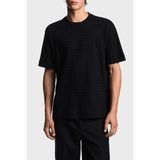 Emporio Armani Jakarlı Pamuklu Regular Fit Bisiklet Yaka T Shirt Erkek T Shirt EM002967 AF10762 FC230 - Siyah - 2XL