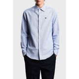Emporio Armani Jakarlı Pamuklu Regular Fit Klasik Yaka Gömlek Erkek Gömlek EM000099 TE16993 F9026 - Açık Mavi