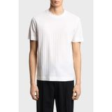 Emporio Armani Jakarlı Pamuklu Regular Fit Yuvarlak Yaka T Shirt Erkek T Shirt EM001289 AF10762 F0190 - Beyaz - 2XL