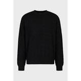 Emporio Armani Jakarlı Yün Regular Fit Bisiklet Yaka Kazak Erkek Kazak 6D1MXK 1mjnz 0999 - Siyah