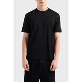 Emporio Armani Kabartmalı Logo % 100 Pamuk Regular Fit Bisiklet Yaka T Shirt Erkek T Shirt EM001040 AF13669 UC001 - Siyah
