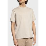 Emporio Armani Kabartmalı Logo Pamuk Regular Fit Bisiklet Yaka T Shirt Erkek T Shirt EM001040 AF13669 U1098 - Bej - XL