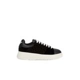 Emporio Armani Kadife Logolu Kalın Tabanlı Sneaker Ayakkabı Bayan Ayakkabı X3X024 XR228 00002