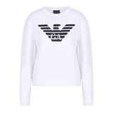 Emporio Armani Kadın Bisiklet Yaka Sweatshirt, Beyaz, XS