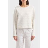 Emporio Armani Kadın Bisiklet Yaka Sweatshirt, Desenli, Beyaz, S Beden