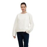 Emporıo Armanı Kadın Bisiklet Yaka Sweatshirt,Warm Whıte S