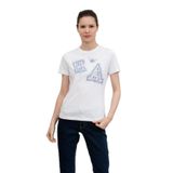 Emporio Armani Kadın Bisiklet Yaka T-Shirt, Beyaz, XS