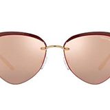 Emporio Armani Kadın Ea2133 Yuvarlak Güneş Gözlüğü, Parlak Gül Altın/Kahverengi Aynalı Gül Altın