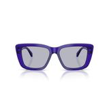Emporio Armani Kadın Ea4246u Evrensel Fit Kedi Gözü Güneş Gözlüğü, Parlak Şeffaf Mor/Menekşe, 54 mm