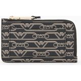 Emporio Armani Kadın Fermuarlı Dış Cepli Monogram Kartal Logolu Siyah Cüzdan EW000367 AF11951-FC033