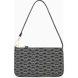 Emporio Armani Kadın Monogram Armani Kartal Baskılı Iç Cepli Çıkarılabilir Kısa Askılı Siyah Omuz Çantası EW002953 AF11951-FC033