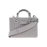 Emporio Armani Kadın Örgü Desenli Çapraz Omuz Askılı Gri Omuz Çantası EW000382 AF18941-U8028