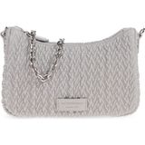 Emporio Armani Kadın Örgü Desenli Fermuarlı Zincirli Omuz Askılı Gri Omuz Çantası EW002961 AF19228-U8028
