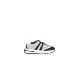 Emporio Armani Kadın Sneaker, Kabartma Desenli Deri Görünümlü, Rahat Taban, Gri, 38 Beden