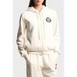 Emporio Armani Kadın Tüylü Polar Açık Sweatshirt, Beyaz, S
