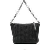 Emporio Armani Kadın Zincir Omuz Askılı Kabartma Desenli Siyah Omuz Çantası EW003123 AF19675-UC001