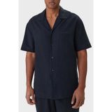 Emporio Armani Keten Karışımlı Regular Fit Kısa Kollu Gömlek Erkek GÖMLEK EM000593 AF20590 UB102