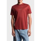 Emporio Armani Logo Baskılı Pamuklu Regular Fit Bisiklet Yaka T Shirt Erkek T Shirt EM002838 AF10761 U5035 - Kırmızı - XL