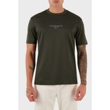 Emporio Armani Logo Baskılı Pamuklu Regular Fit Bisiklet Yaka T Shirt Erkek T Shirt EM002838 AF10761 U8120 - Siyah - 2XL