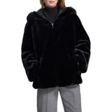 Emporio Armani Logo Nakışlı Çift Taraflı Comfort Fit Suni Kürklü Kaban Bayan KABAN EW001467 AF14618 UC001