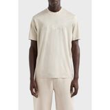 Emporio Armani Logo Nakışlı Pamuklu Regular Fit Bisiklet Yaka T Shirt Erkek T Shirt EM001070 AF13747 U1098 - Bej