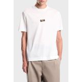 Emporio Armani Logolu % 100 Pamuk Bisiklet Yaka T Shirt Erkek T Shirt EM007040 AF10017 U0003 - Beyaz