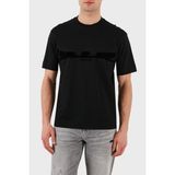 Emporio Armani Logolu % 100 Pamuk Regular Fit Bisiklet Yaka T Shirt Erkek T SHİRT EM001015 AF13669 UC001 - Siyah