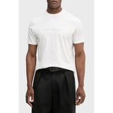 Emporio Armani Logolu % 100 Pamuk Regular Fit Bisiklet Yaka T Shirt Erkek T Shirt EM004583 AF13669 M0307 - Beyaz - 2XL
