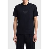 Emporio Armani Logolu % 100 Pamuk Regular Fit Bisiklet Yaka T Shirt Erkek T Shirt EM004583 AF13669 MB561 - Lacivert - 2XL
