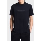 Emporio Armani Logolu % 100 Pamuk Regular Fit Bisiklet Yaka T Shirt Erkek T Shirt EM004583 AF13669 MB563 - Lacivert - 2XL