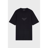 Emporio Armani Logolu % 100 Pamuk Regular Fit Bisiklet Yaka T Shirt Erkek T Shirt EM004583 AF13669 MC539 - Siyah