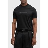 Emporio Armani Logolu % 100 Pamuk Regular Fit Bisiklet Yaka T Shirt Erkek T Shirt EM004583 AF13669 MC540 - Siyah - 2XL