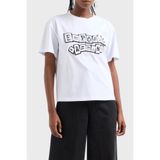 Emporio Armani Logolu% 100 Pamuk Regular Fit T Shirt Bayan T SHİRT 6D2T7H 2J4EZ 0100