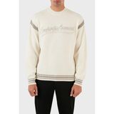 Emporio Armani Logolu Bisiklet Yaka Regular Fit Yünlü Triko Kazak Erkek Kazak 6R1MXA 1mfuz 0128 - Ekru