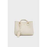 Emporio Armani Logolu Çıkarılabilir Omuz Askılı Çanta Bayan Çanta EW000361 AF12036 M1051 - Krem