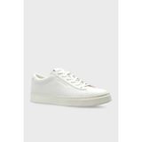 Emporio Armani Logolu Deri Sneaker Ayakkabı Erkek Ayakkabı EM004783 AF20004 U0003 - Beyaz