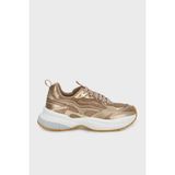 Emporio Armani Logolu Metalik Detaylı Kalın Taban Sneaker Ayakkabı Bayan Ayakkabı EW003056 AF19766 M6203 - Kahverengi