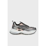 Emporio Armani Logolu Metalik Detaylı Kalın Taban Sneaker Ayakkabı Bayan Ayakkabı EW003056 AF19766 M8254 - Koyu Gri - Pembe