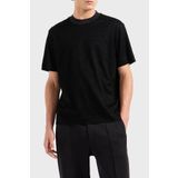 Emporio Armani Logolu Pamuklu Fitted Fit Sıfır Yaka T Shirt Erkek T SHİRT 6D1TD5 1JOSZ 0999