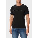 Emporio Armani Logolu Pamuklu Regular Fit Bisiklet Yaka T Shirt Erkek T Shirt EM000377 AF25030 UC001 - Siyah