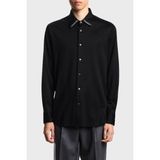 Emporio Armani Logolu Pamuklu Regular Fit Klasik Yaka Gömlek Erkek Gömlek EM003055 AF10761 UC001 - XL - Siyah