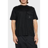 Emporio Armani Logolu Pamuklu Regular Fit Tek Göğüs Cepli T Shirt Erkek T Shirt EM002978 AF10761 UC001 - Siyah
