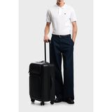 Emporio Armani Logolu Şifreli Fermuarlı Orta Boy Valiz Erkek Valiz EM002547 AF13805 UC001 - Siyah