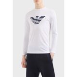 Emporio Armani Logolu Slim Fit Bisiklet Yaka Uzun Kollu Pamuklu T Shirt Erkek T Shirt 8N1TN8 1jpzz 0147 - Beyaz - Lacivert