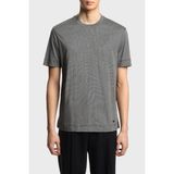 Emporio Armani Mikro Baskılı Pamuk Karışımlı Regular Fit T Shirt Erkek T Shirt EM004914 AF24857 F1158 - Bej
