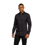 Emporio Armani Nakışlı Logo Slim Fit Pamuklu Beyaz Gömlek, Koyu Mavi, L