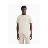 Emporio Armani Normal Kesim Yuvarlak Yaka %100 Pamuklu Kısa Kollu T-Shirt, XXL, EM000780 AF12926, Bej, Erkek