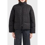 Emporio Armani Örgü Desenli Regular Fit Dik Yaka Şişme Mont Bayan Mont 6D2B73 2ngpz 0999 - Siyah - 42