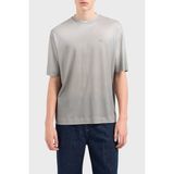Emporio Armani Oversize Fit Bisiklet Yaka Logolu T Shirt Erkek T Shirt EM001116 AF10017 F8104 - Gri